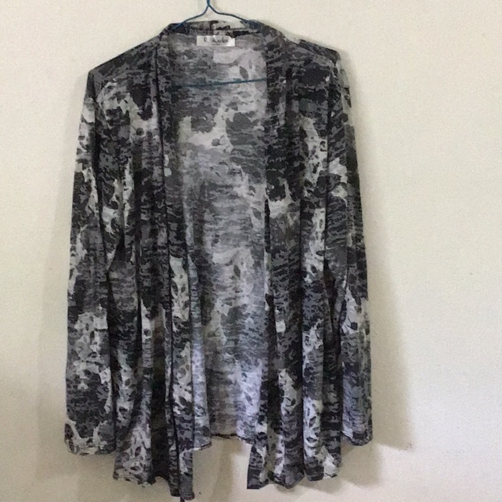 Long sleeve cover up. Dark color